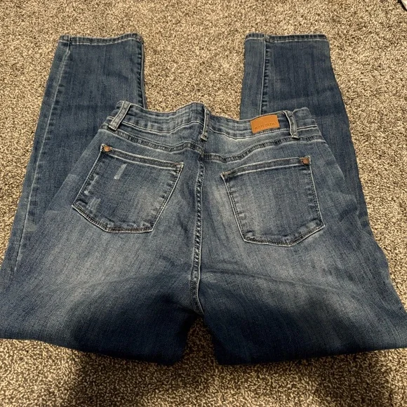 Judy Blue Women's Dark Blue Boyfriend Jeans - Picture 2 of 5